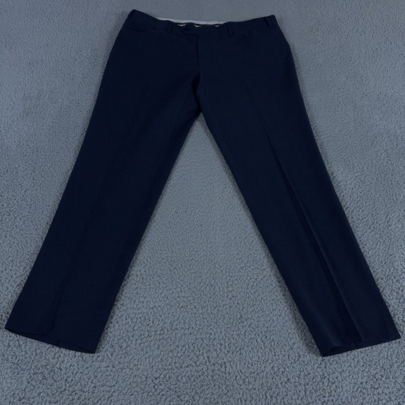Canali Pants Mens 38x32 Navy Straight Wool Dress Suit Trousers Slacks Italy
